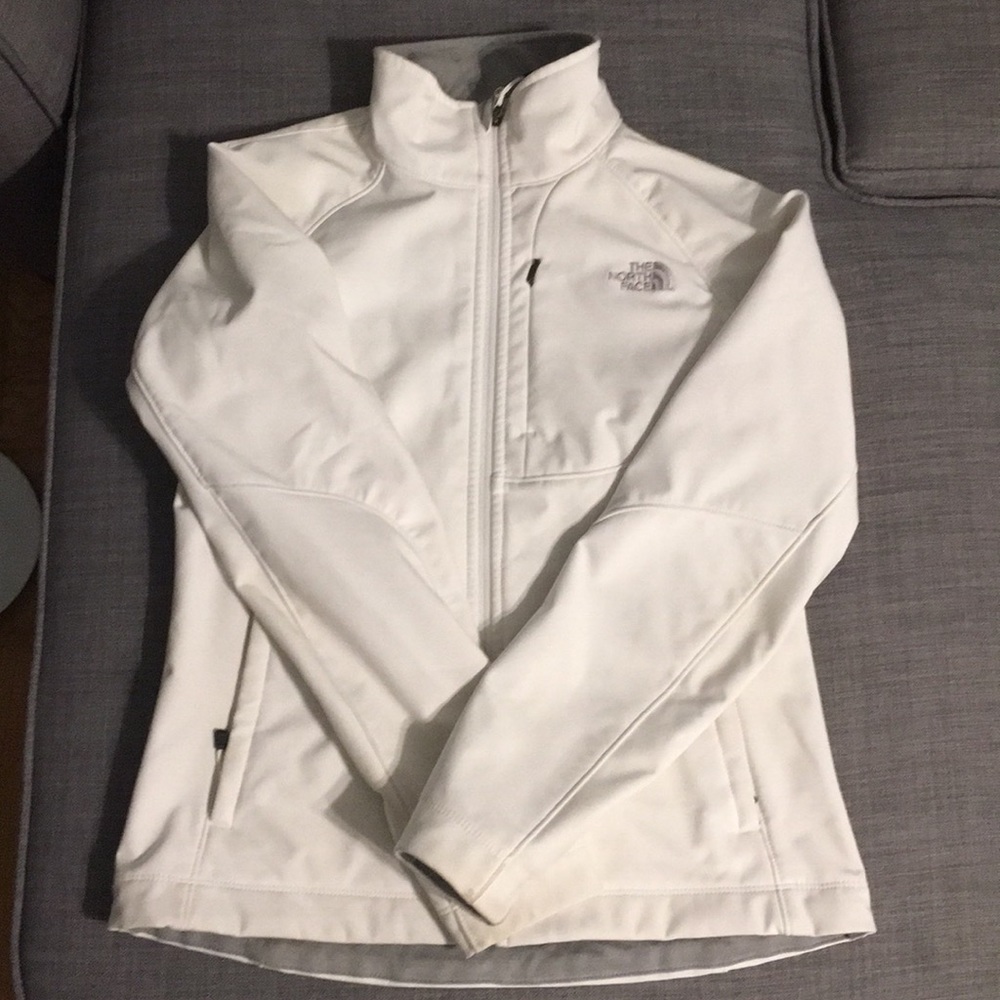 North Face White Apex Coat